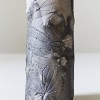 Elisa Bartels - Black fired vase with plant imprints 