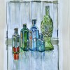 Four Square Bottles and a Fish 